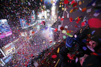 
	جشن سال نو در نیویورک، میدان تایمز.
