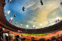 
	&nbsp;به کارگیریِ جدیدترین تکنولوژی&zwnj;های بشر در ورزشگاه&zwnj;های المپیک لندن 2012.
